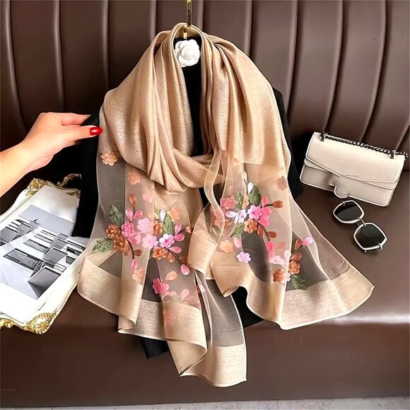 Hand Crafted Embroidered Scarf, Wrap - Picture 1 of 1